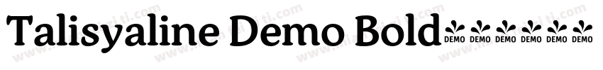 Talisyaline Demo Bold字体转换